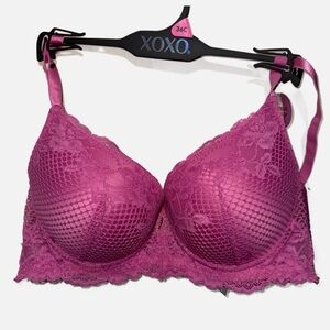 XOXO- NWT violet lace push up bra